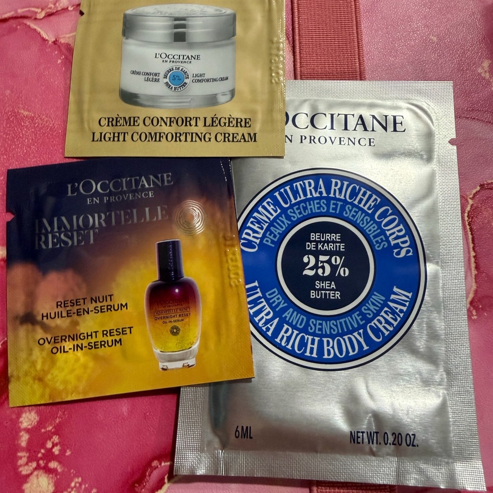 Bundle of three L’Occitane Cream Samples